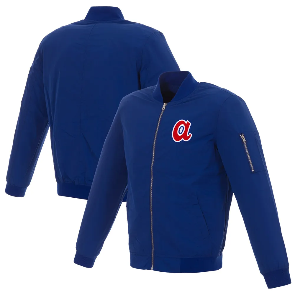 LOGO ATHLETIC Atlanta Braves Red White Blue Lightweight Jacket