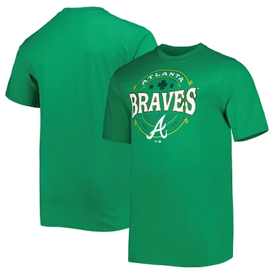 T-shirt celtique Big & Tall des Atlanta Braves Kelly Green pour homme