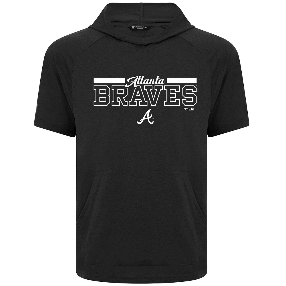 T-shirt à capuche noir Atlanta Braves Phase Vanguard pour homme