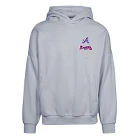 Men's Levelwear Gray Atlanta Braves City Connect Contact Baseline Pullover Hoodie