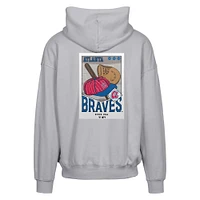 Men's Levelwear  Gray Atlanta Braves Uphill City Core Logo Full-Zip Hoodie