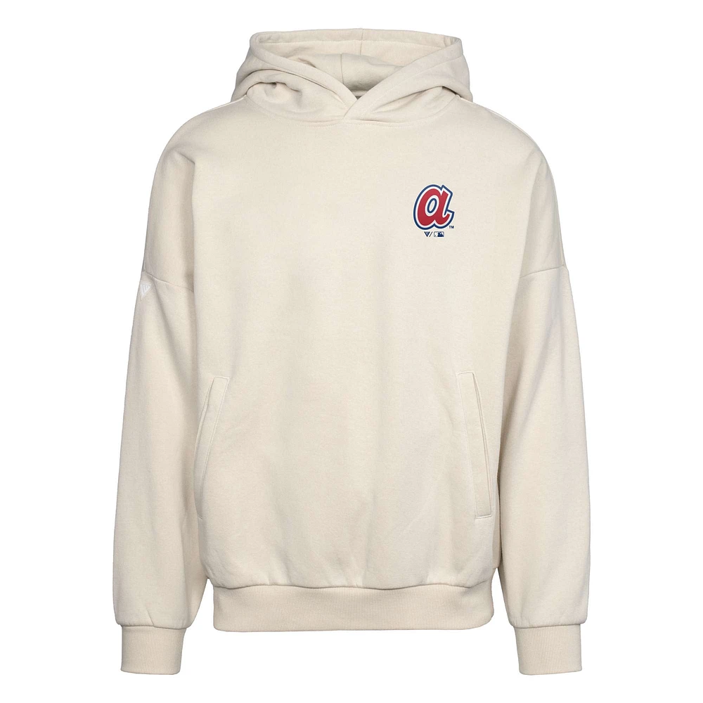 Sweat à capuche kaki Atlanta Braves Contact Pro Card pour homme de Levelwear