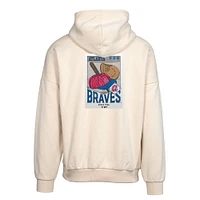 Sweat à capuche kaki Atlanta Braves Contact Pro Card pour homme de Levelwear