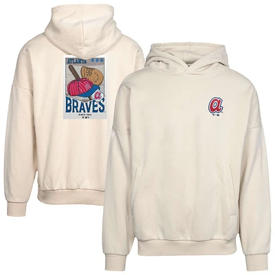 Sweat à capuche kaki Atlanta Braves Contact Pro Card pour homme de Levelwear