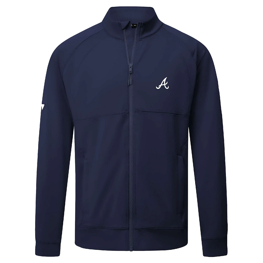 Men's Levelwear  Navy Atlanta Braves Form Insignia 2.0 Full-Zip Jacket