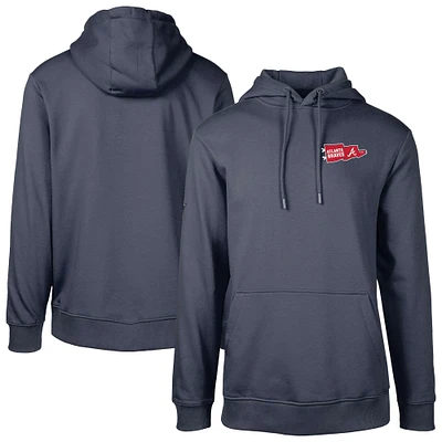 Men's Levelwear  Navy Atlanta Braves Podium Rafters Pullover Hoodie