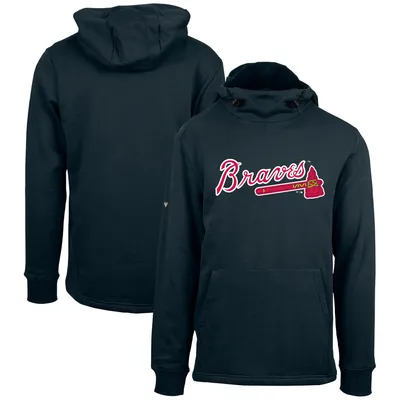 Atlanta Braves Levelwear Shift Sportswear Core Logo Pullover Hoodie - Navy