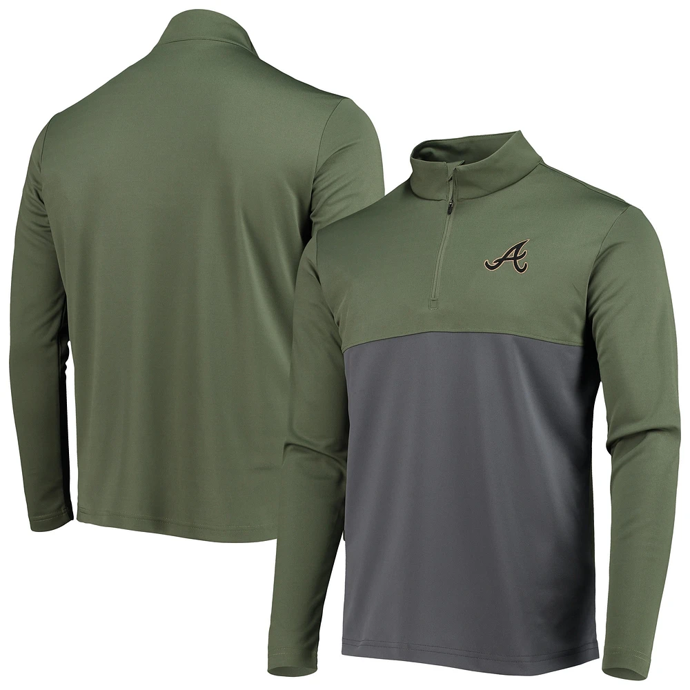 Veste pour homme Levelwear Atlanta Braves Delta Pursue Quarter-Zip