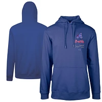 Men's Levelwear Royal Atlanta Braves City Connect Podium Baseline Pullover Hoodie