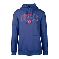 Men's Levelwear Royal Atlanta Braves Cooperstown Collection Podium Retro Pullover Hoodie