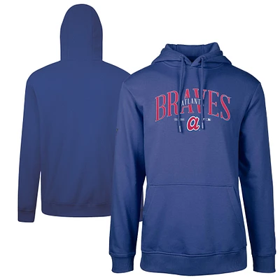 Men's Levelwear Royal Atlanta Braves Cooperstown Collection Podium Retro Pullover Hoodie