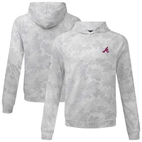Sweat à capuche Blender Insignia 2.0 blanc Atlanta Braves pour homme Levelwear