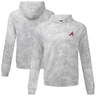 Sweat à capuche Blender Insignia 2.0 blanc Atlanta Braves pour homme Levelwear