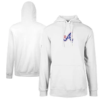 Men's Levelwear White Atlanta Braves City Connect Podium Core Logo Pullover Hoodie