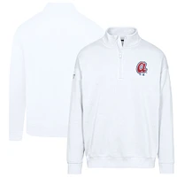 Men's Levelwear  White Atlanta Braves Cooperstown Collection Murray Quarter-Zip Sweatshirt
