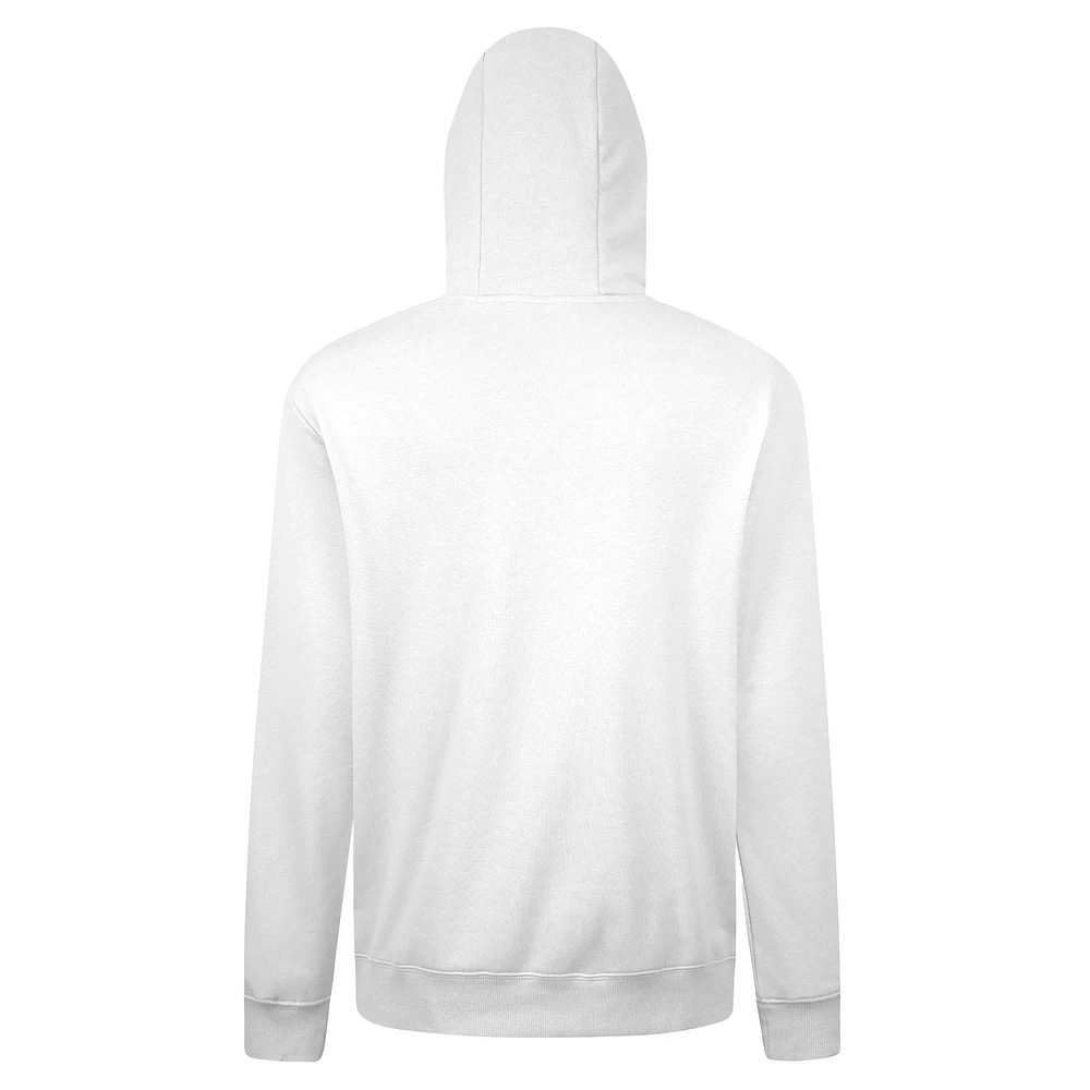 Men's Levelwear  White Atlanta Braves St. Patrick's Day Podium Plaid Pullover Hoodie