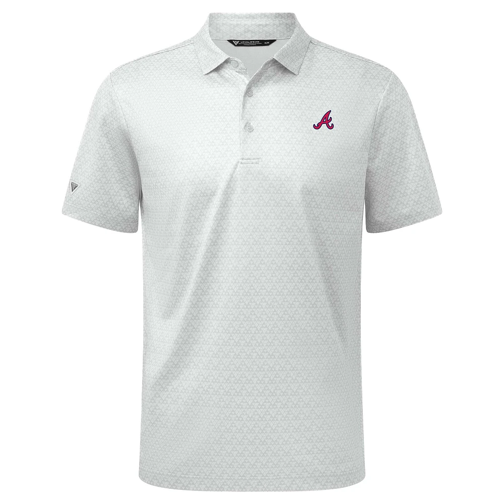 Men's Levelwear White Atlanta Braves System Insignia 2.0 Polo