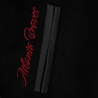 Veste universitaire à boutons-pression complète Mitchell & Ness pour homme des Atlanta Braves Blackout Collection