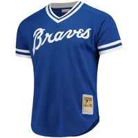 Maillot d'entraînement de frappeur en maille Mitchell & Ness Dale Murphy Royal Atlanta Braves Cooperstown pour hommes