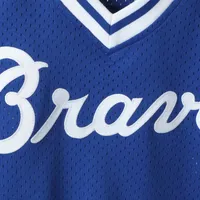 Maillot d'entraînement de frappeur en maille Mitchell & Ness Dale Murphy Royal Atlanta Braves Cooperstown pour hommes