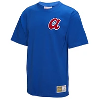 Men's Mitchell & Ness Hank Aaron Royal Atlanta Braves Legends Collection Vintage Logo T-Shirt