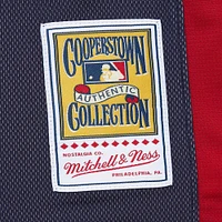 Maillot d'entraînement de frappeur en maille Mitchell & Ness John Smoltz des Atlanta Braves la collection Cooperstown pour hommes, bleu marine