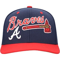 Casquette ajustable All In 2.0 Mitchell & Ness Atlanta Braves pour hommes, bleu marine