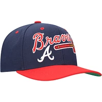 Casquette ajustable All In 2.0 Mitchell & Ness Atlanta Braves pour hommes, bleu marine