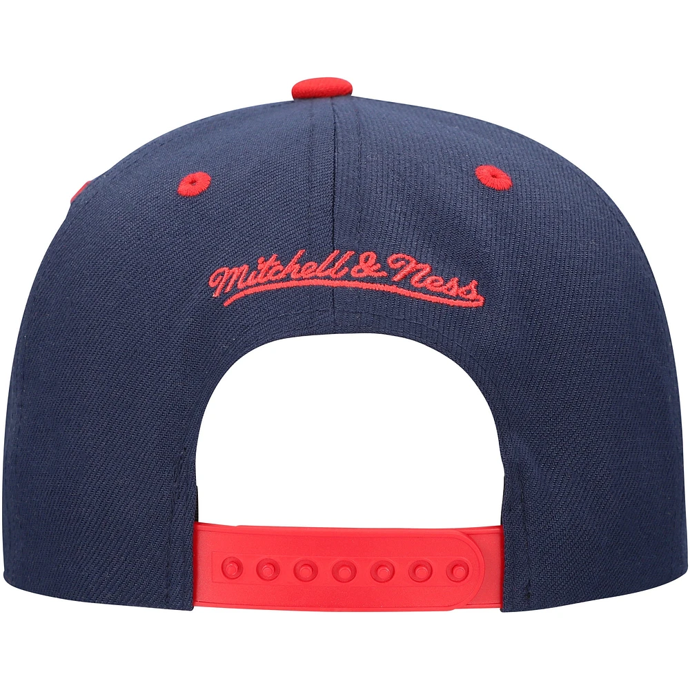 Casquette ajustable All In 2.0 Mitchell & Ness Atlanta Braves pour hommes, bleu marine