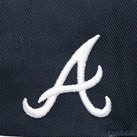 Casquette à visière double snapback Mitchell & Ness bleu marine pour homme des Braves d'Atlanta