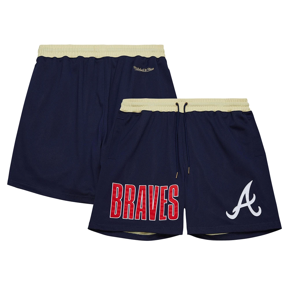 Short mode Mitchell & Ness Atlanta Braves OG 2.0 bleu marine pour hommes