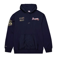 Men's Mitchell & Ness Navy Atlanta Braves Team OG 2.0 Current Logo Pullover Hoodie