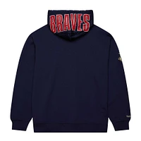 Sweat à capuche avec logo actuel des Atlanta Braves de Mitchell & Ness pour hommes, bleu marine