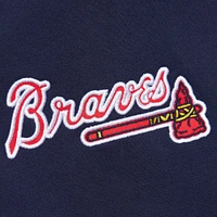 Sweat à capuche avec logo actuel des Atlanta Braves de Mitchell & Ness pour hommes, bleu marine