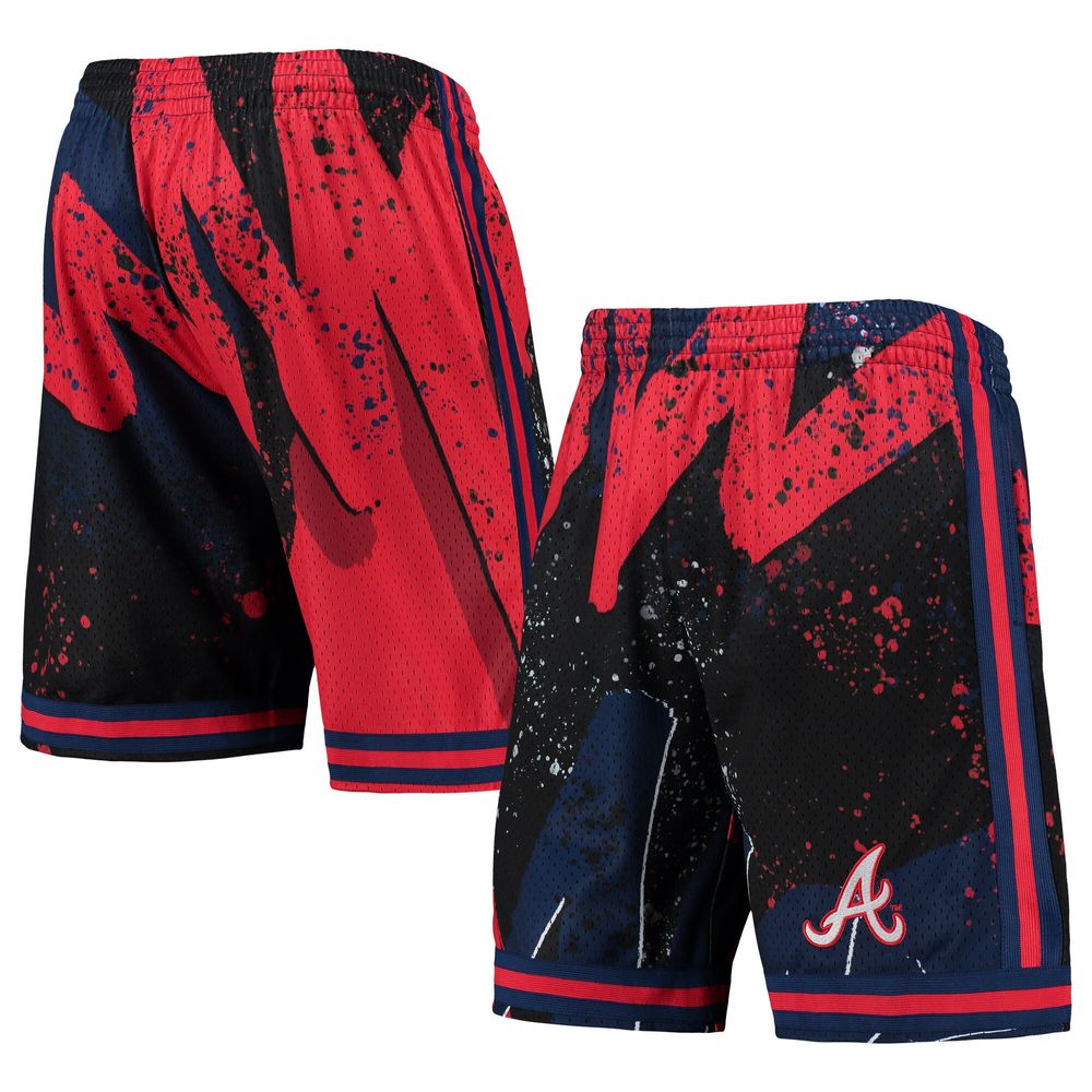 Men's Mitchell & Ness Red Atlanta Braves Hyper Hoops Shorts