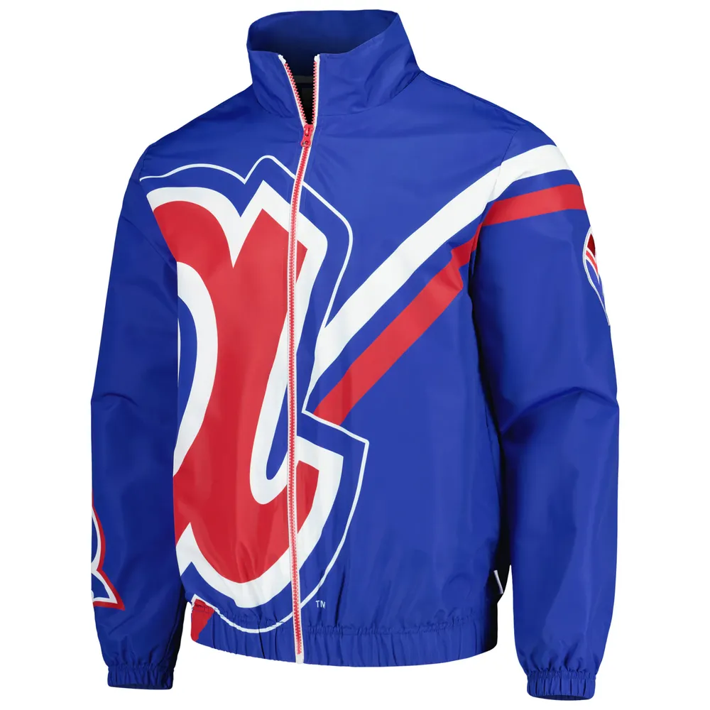 Mitchell & Ness Men's Mitchell & Ness Royal Atlanta Braves Exploded Logo  Warm Up Full-Zip Jacket