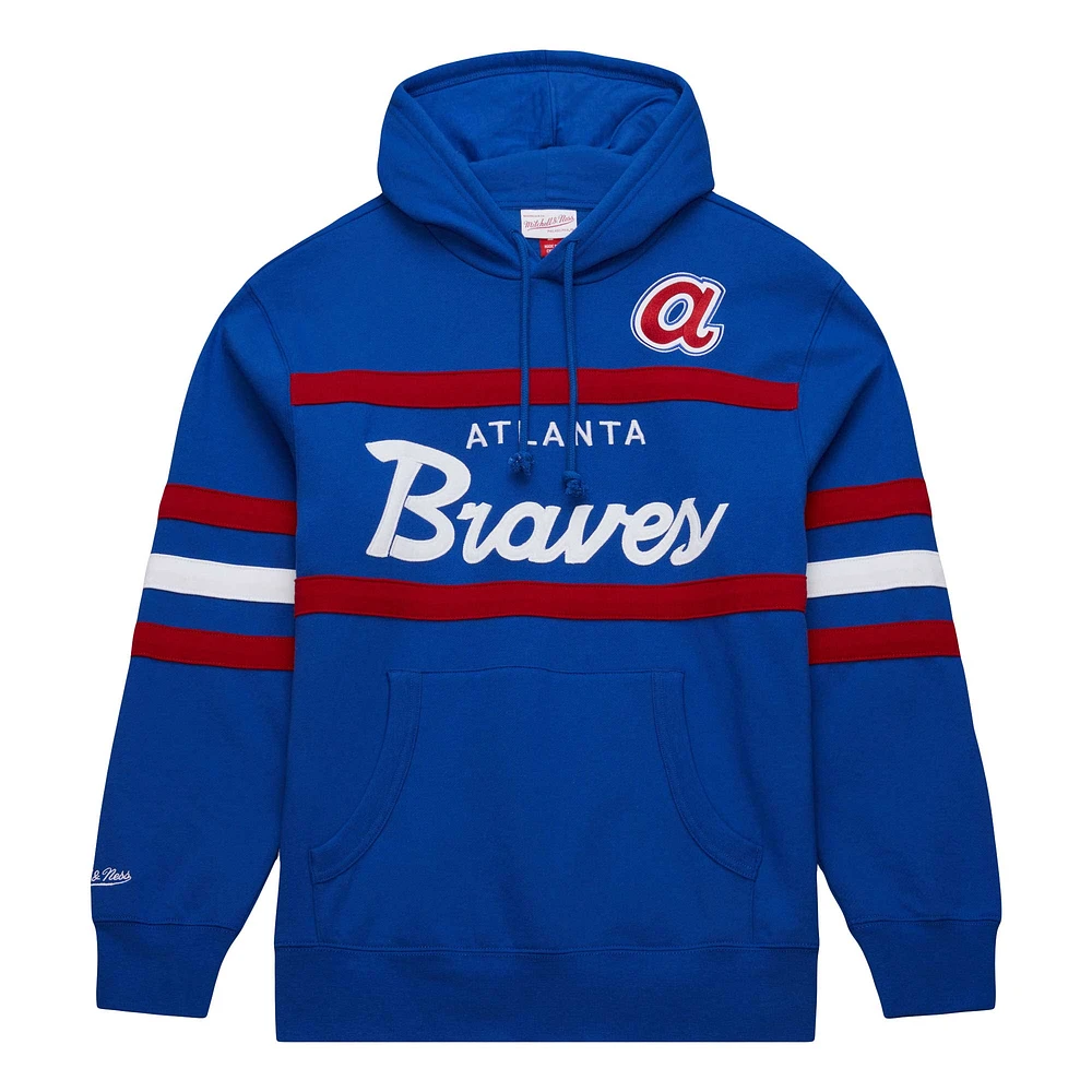 Sweat à capuche Mitchell & Ness Royal Atlanta Braves Head Coach pour hommes