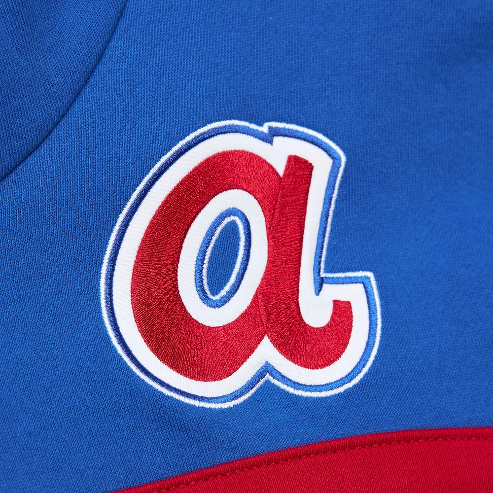 Sweat à capuche Mitchell & Ness Royal Atlanta Braves Head Coach pour hommes