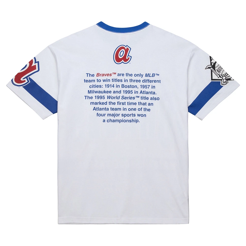 T-shirt blanc Mitchell & Ness pour homme, collection Cooperstown
