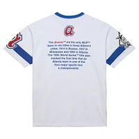 T-shirt blanc Mitchell & Ness pour homme, collection Cooperstown