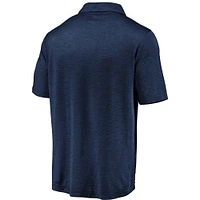 Men's Navy Atlanta Braves Iconic Striated Primary Logo Lightweight Polo