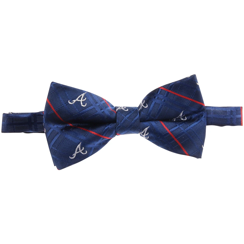 Men's Navy Atlanta Braves Oxford Bow Tie