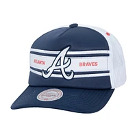 Casquette ajustable Sideline Trucker bleu marine pour homme des Braves d'Atlanta