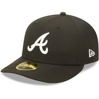 Men's New Era Black Atlanta Braves Team Low Profile 59FIFTY Fitted Hat