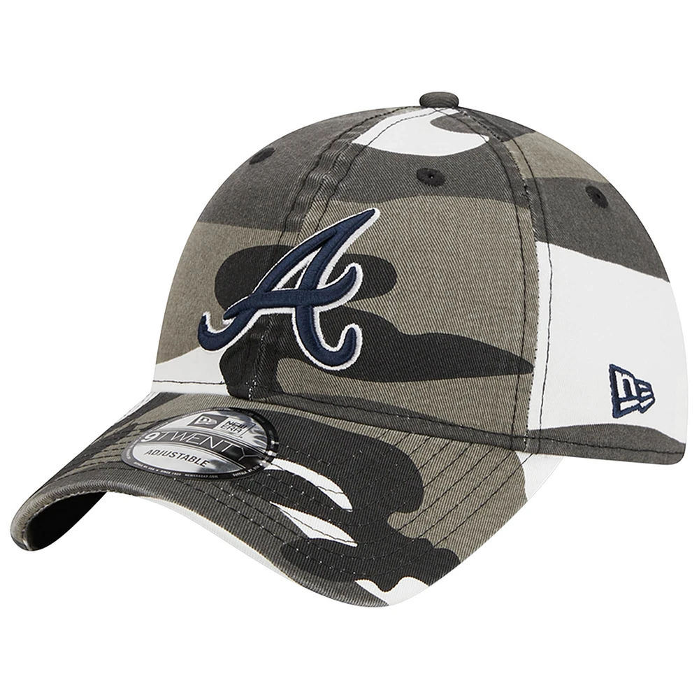 Casquette ajustable 9TWENTY camouflage foncé Atlanta Braves New Era pour hommes