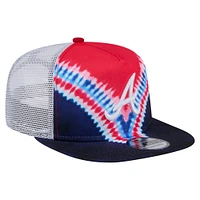 Casquette ajustable New Era Atlanta Braves Tie-Dye Golfer Trucker pour homme