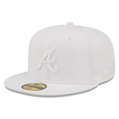 Atlanta Braves New Era White on 59FIFTY Fitted Hat