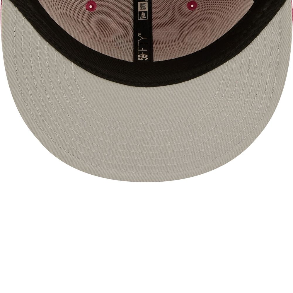 Atlanta Braves New Era Logo 59FIFTY Fitted Hat - Beetroot