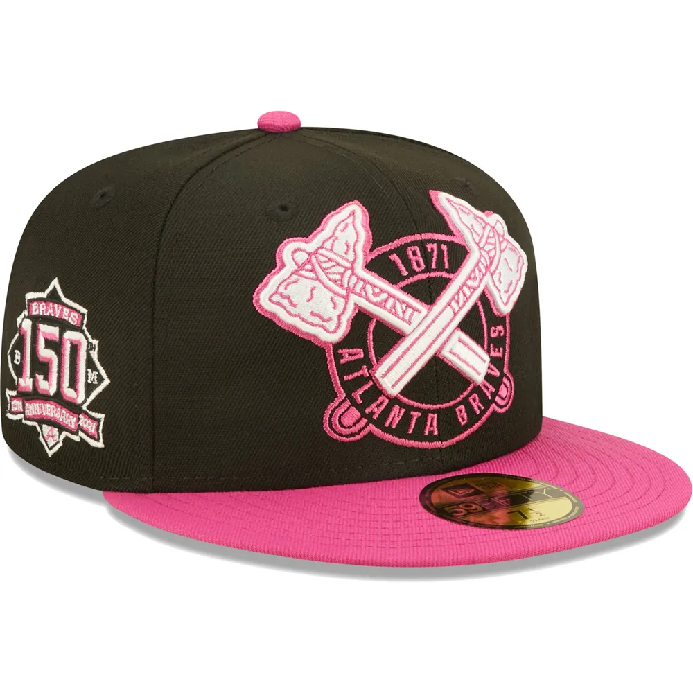 Lids Atlanta Braves New Era 150th Anniversary Passion 59FIFTY Fitted Hat   BlackPink  Brazos Mall