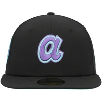 Casquette ajustée New Era Atlanta Braves 1972 MLB All-Star Game Black Light 59FIFTY pour homme